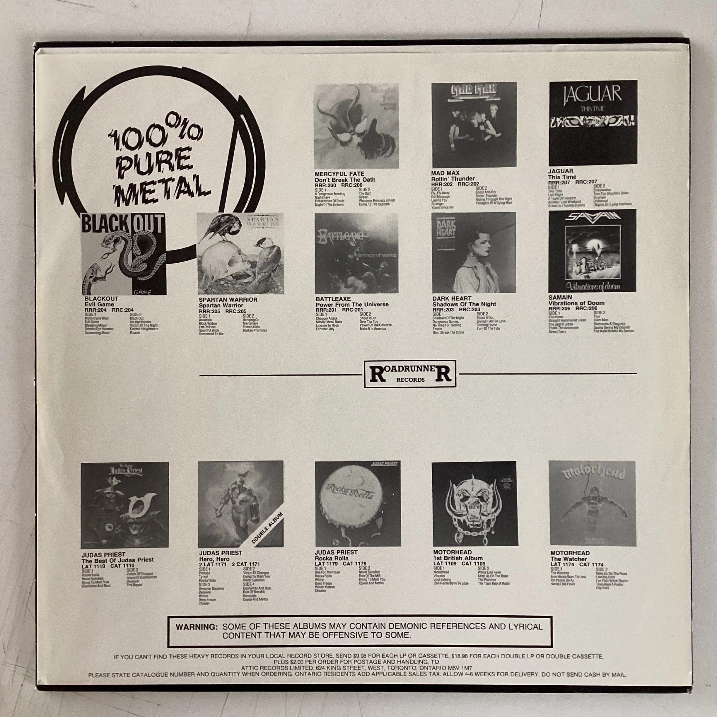 100% PURE METAL SAMPLER (CDN 1984) (USED)