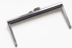 12.5cm (5") Retro Gunmetal Black Purse Frame Glue In Style Open Channel 12.5cm x 6cm