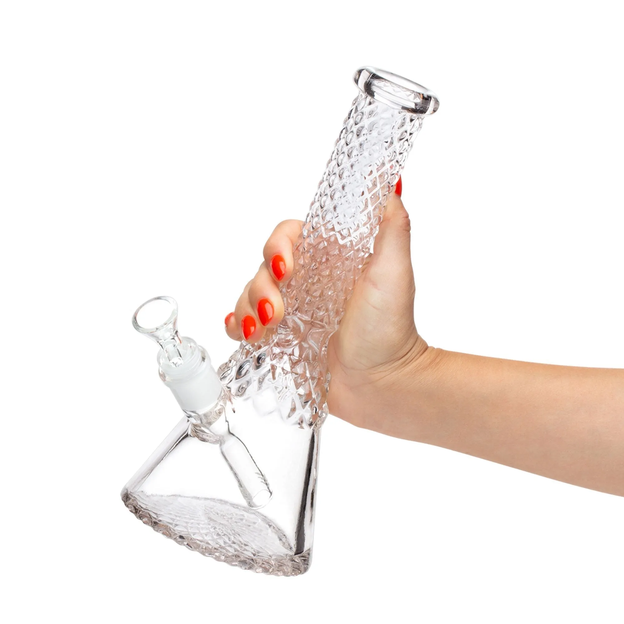 12in Antique Faceted Beaker Bong