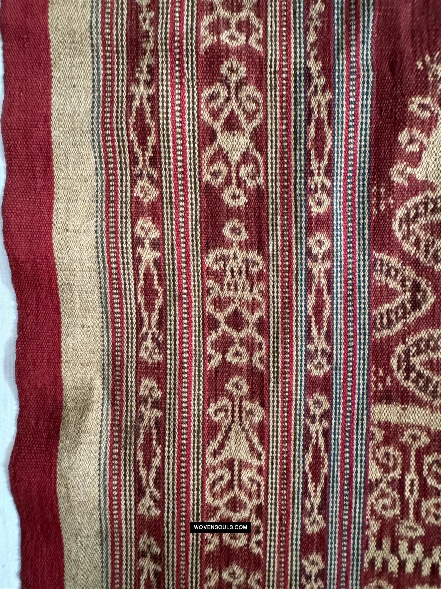 1834 SOLD Antique Iban Ceremonial Ikat - Superb Vine Pattern   Rings