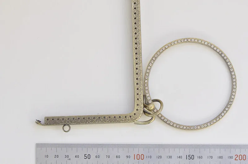 18.5cm Purse Frame Celephone Bag Purse Frame Bronze And Light Gold