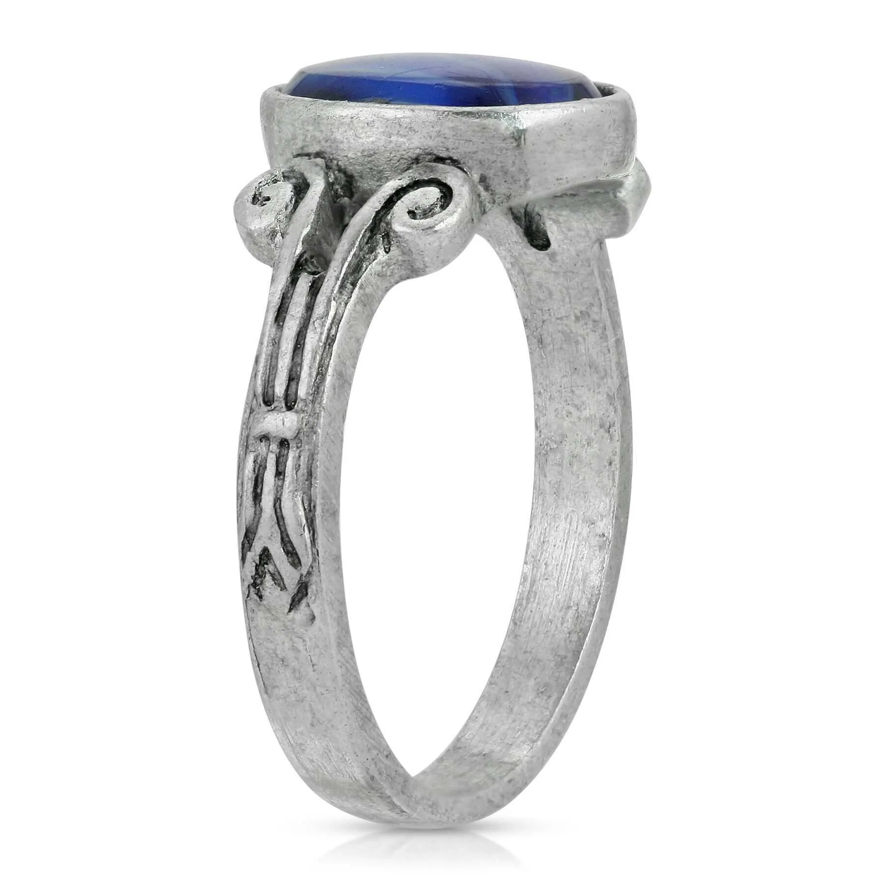1928 Jewelry Round Blue Center Size 7 Ring