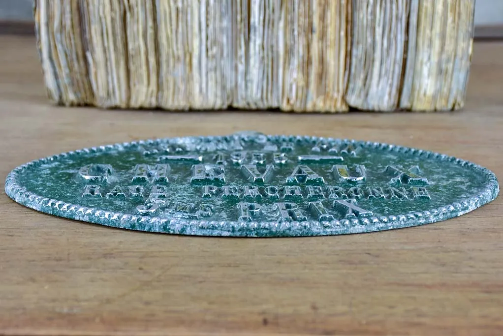 1955 French agricultural plaque - horse prize