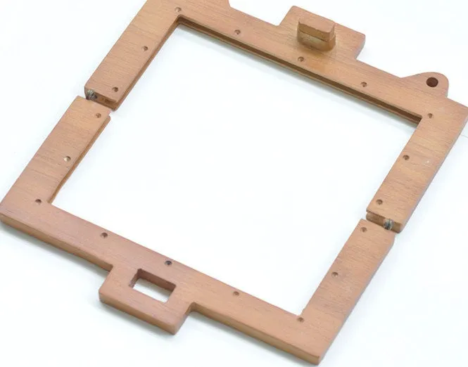 22.5cm ( 9") Retro Purse Frame / Large Wood Handle Purse Frame With Screws 22.5cm x 12cm