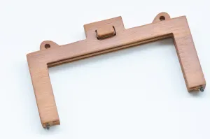 22.5cm ( 9") Retro Purse Frame / Large Wood Handle Purse Frame With Screws 22.5cm x 12cm