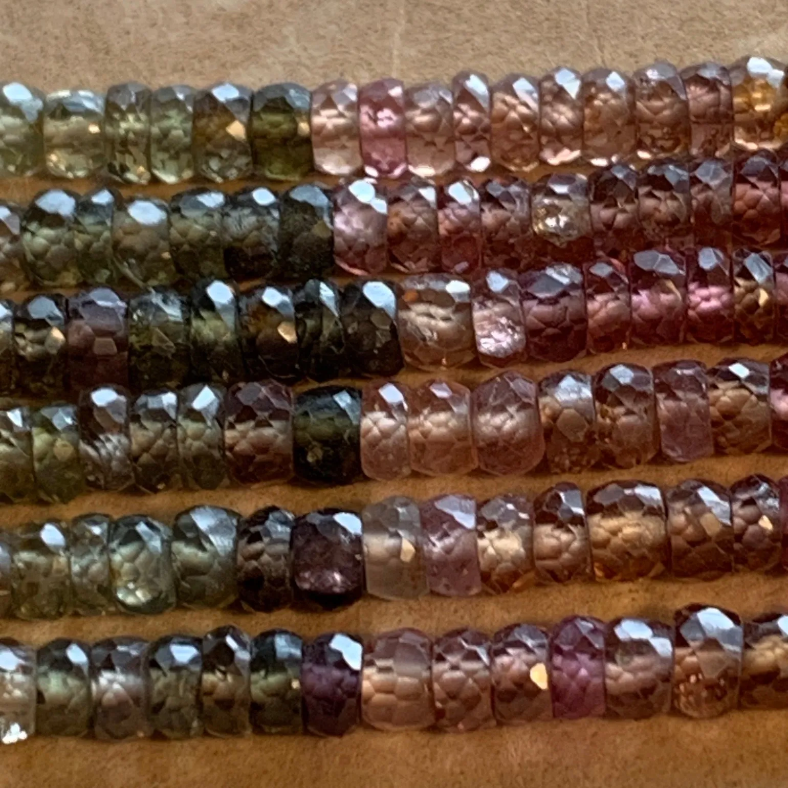3.5mm Faceted Saphire Rondelles