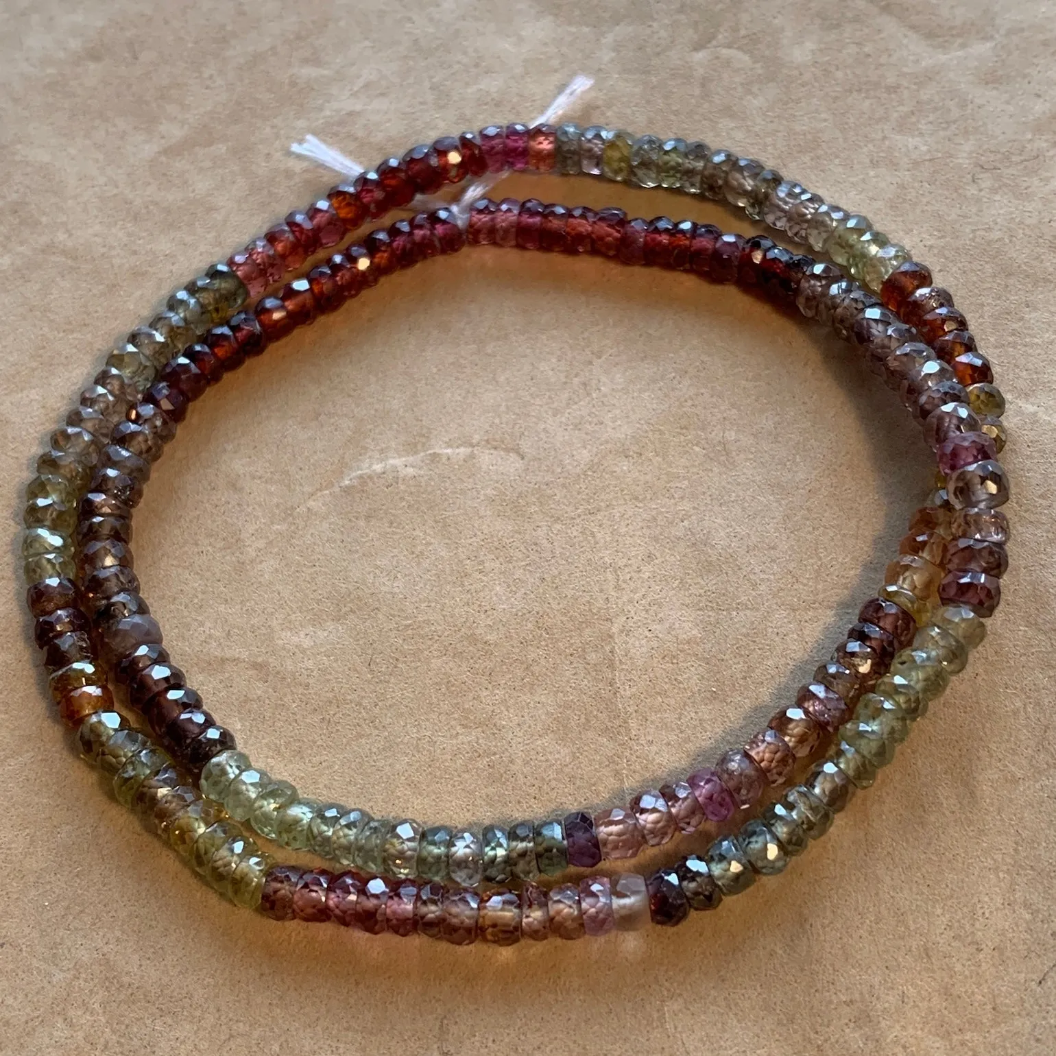 3.5mm Faceted Saphire Rondelles