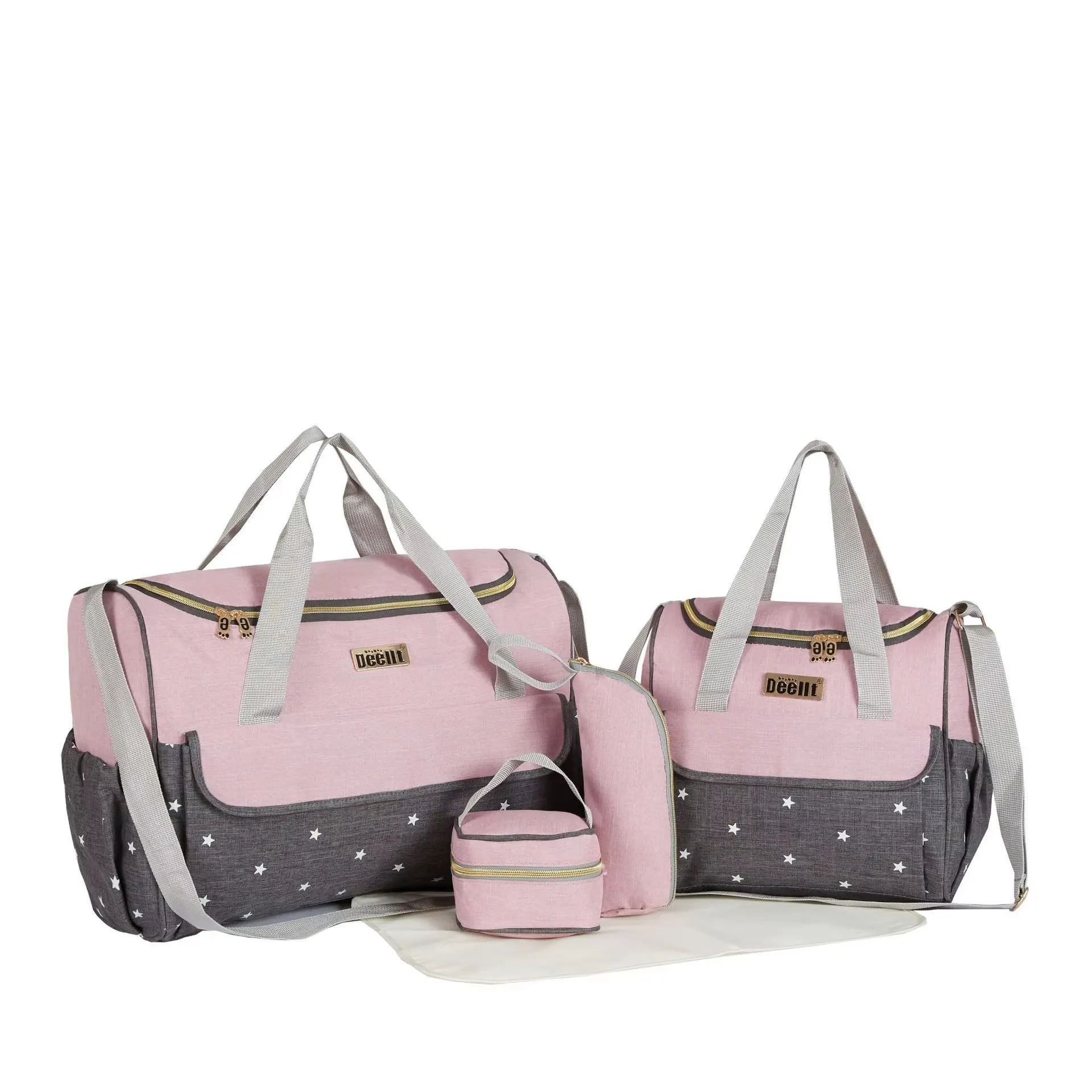 5 Pieces Multifunctional Mommy Bag Set Large Capacity Waterproof Diaper Maternity Nappy Baby Bag for Mom Dropshipping