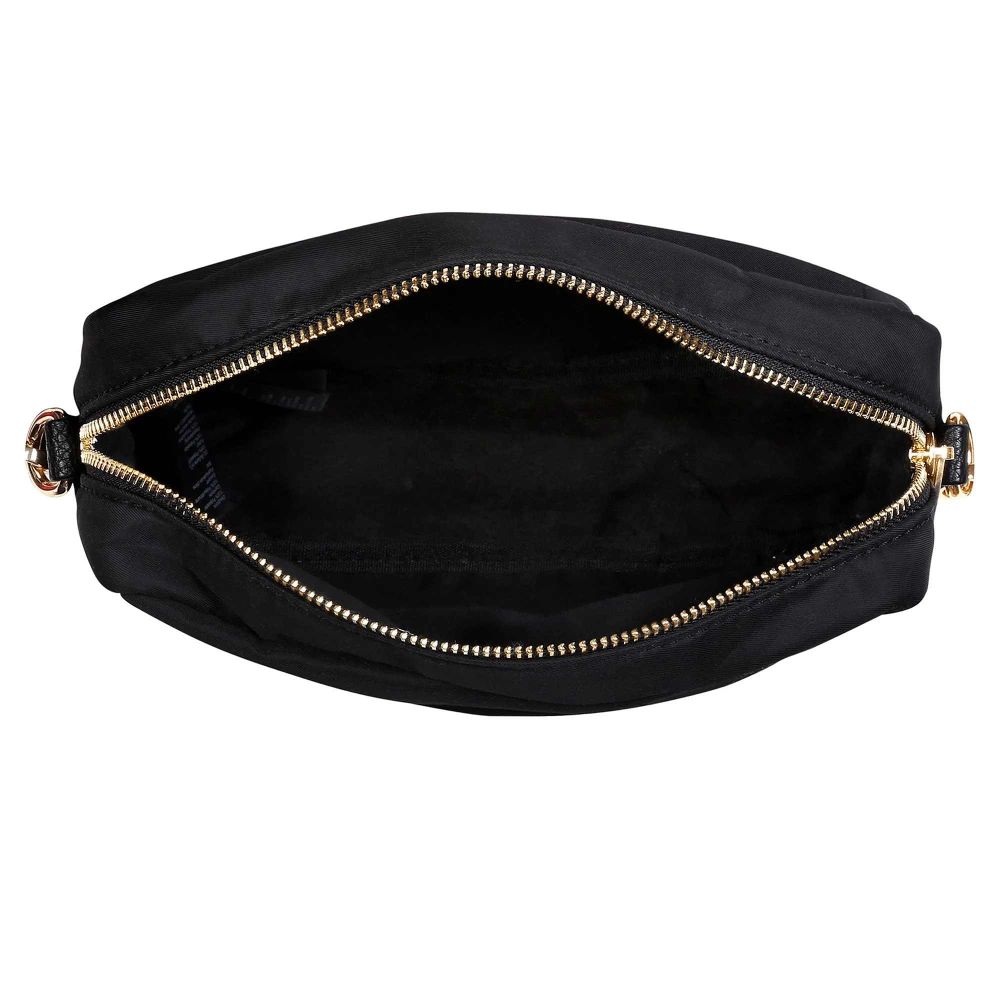 Accessorize London Women's Faux Leather Black Rainbow Strap Sling Bag