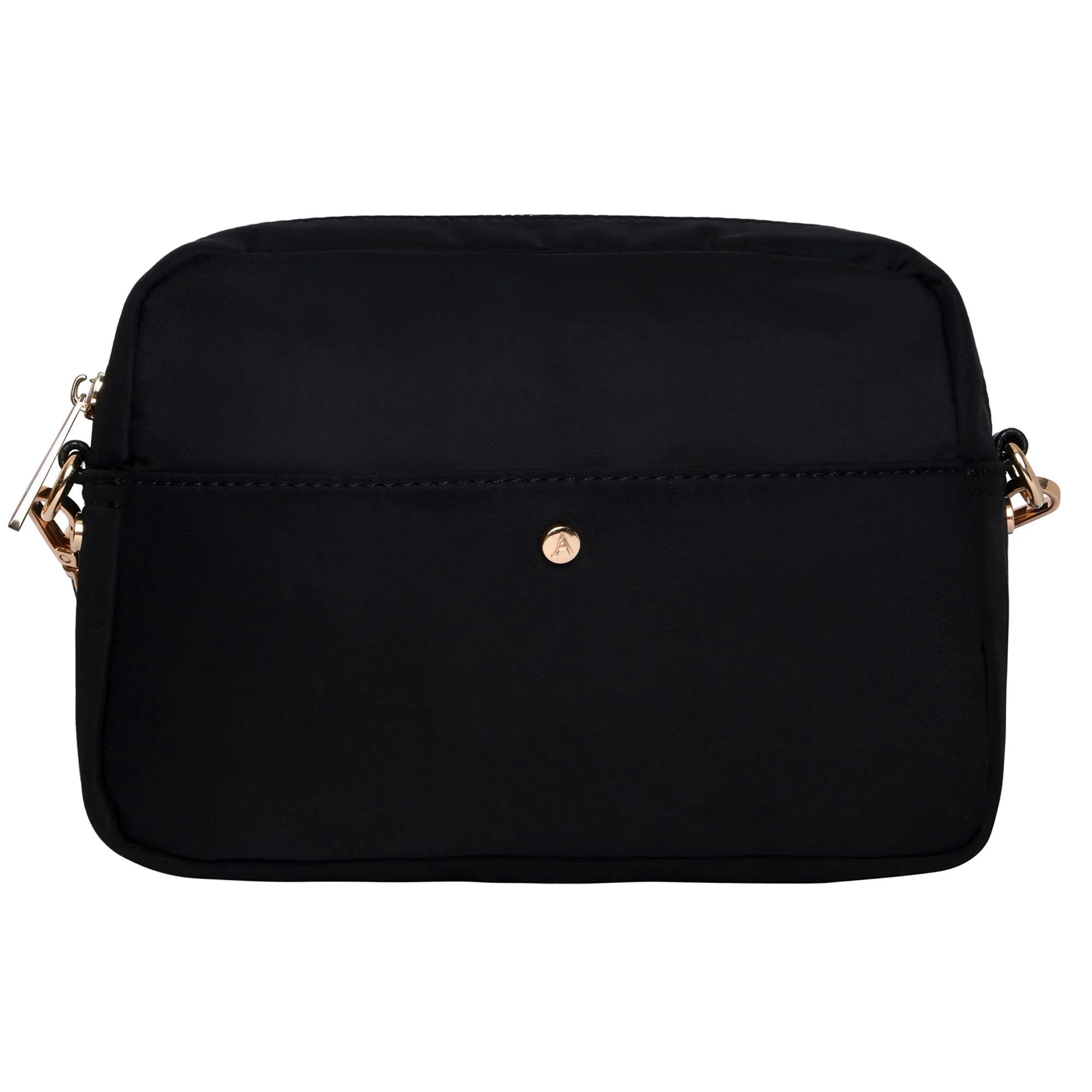 Accessorize London Women's Faux Leather Black Rainbow Strap Sling Bag
