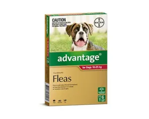 ADVANTAGE DOG DOG 10-25KG 6PK RED