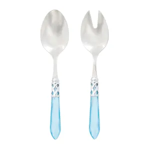 Aladdin Brilliant Light Blue Salad Server Set