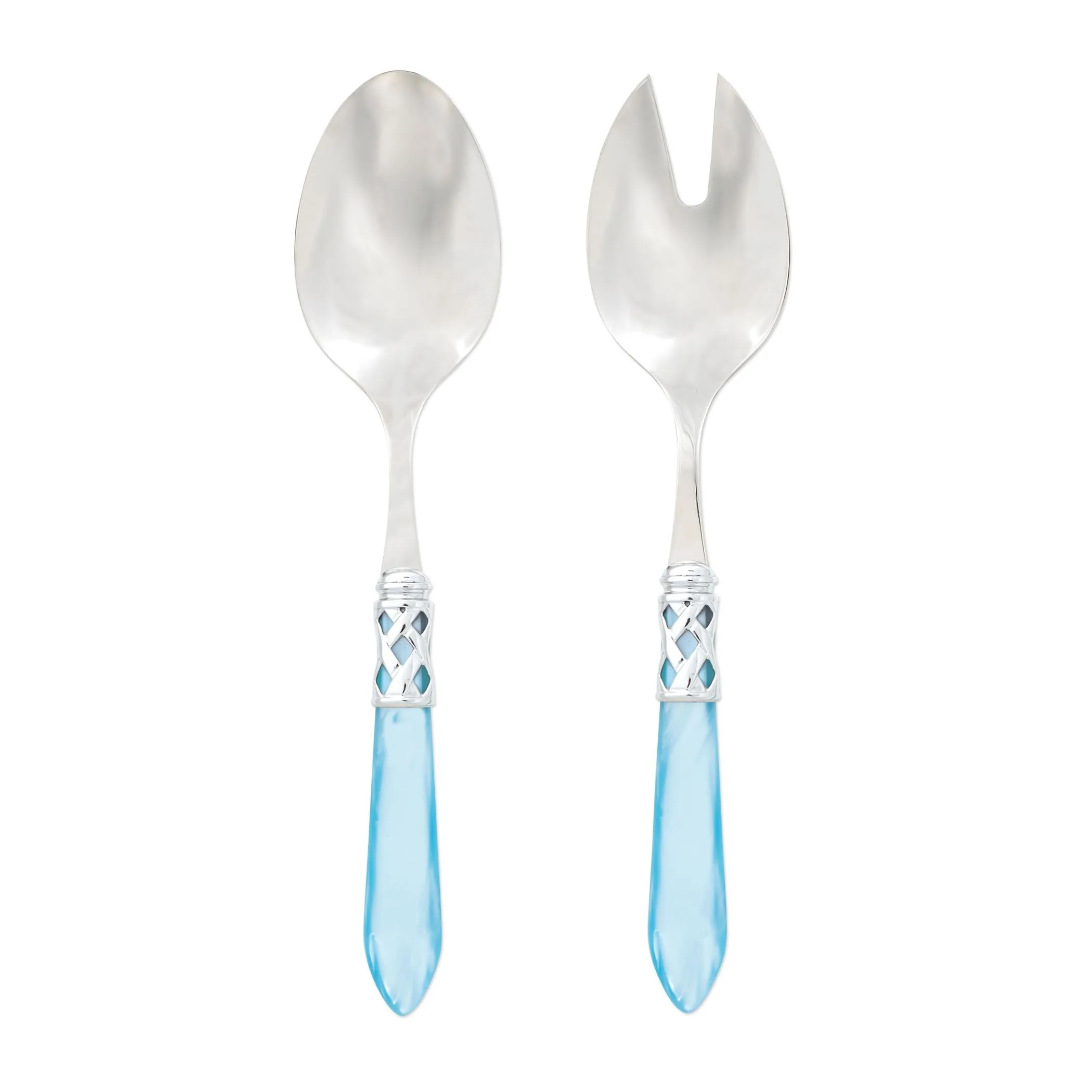 Aladdin Brilliant Light Blue Salad Server Set