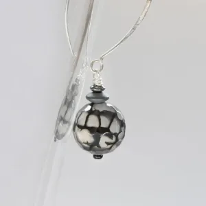 Aleggra Spider's Web Earrings - Black