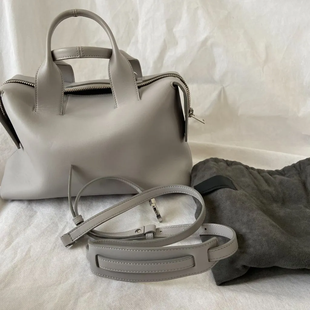 Alexander Wang Grey Smooth Leather Top Handle Bag