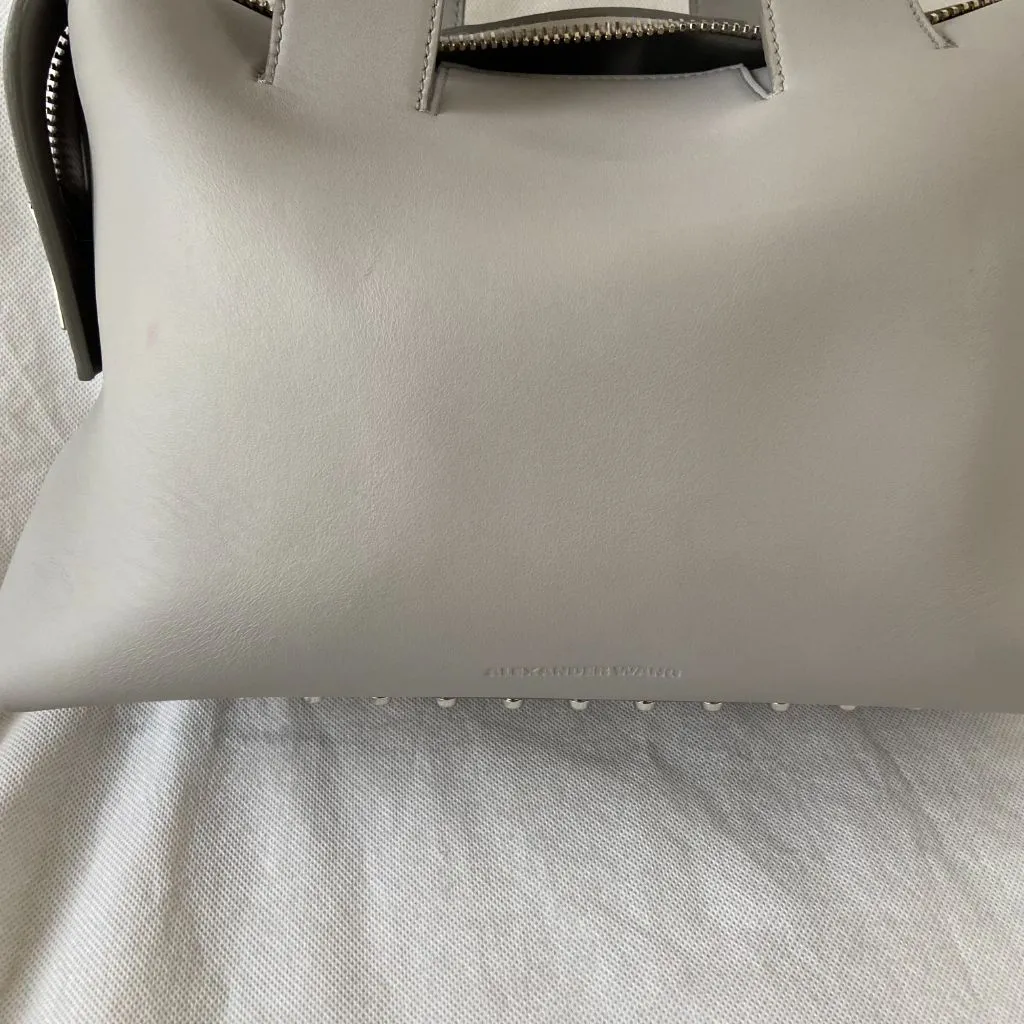 Alexander Wang Grey Smooth Leather Top Handle Bag
