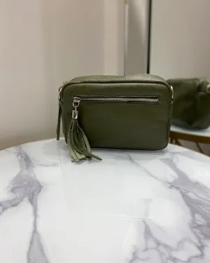 Alison Leather Camera Bag - Khaki