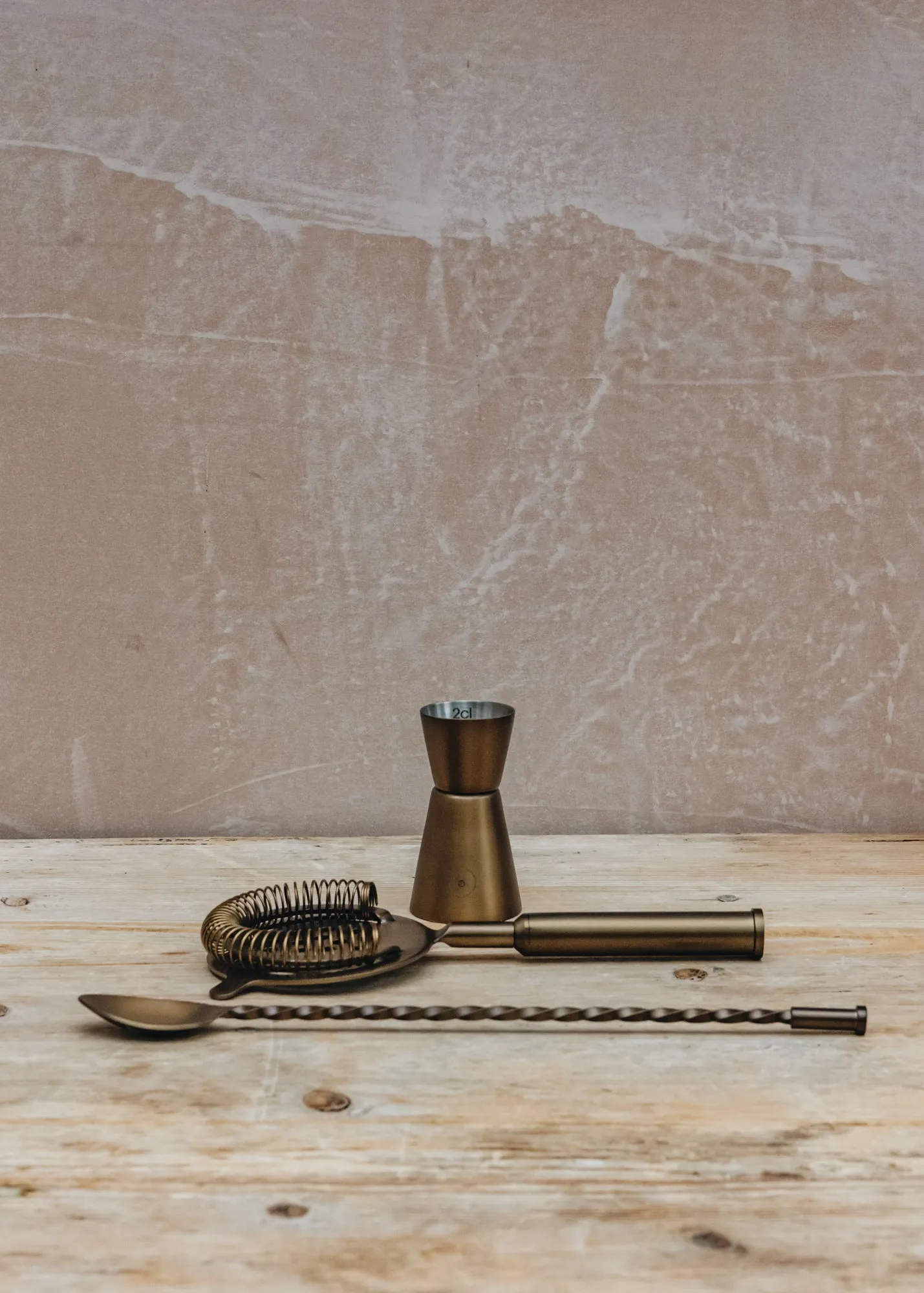 Antique Brass Cocktail Making Set