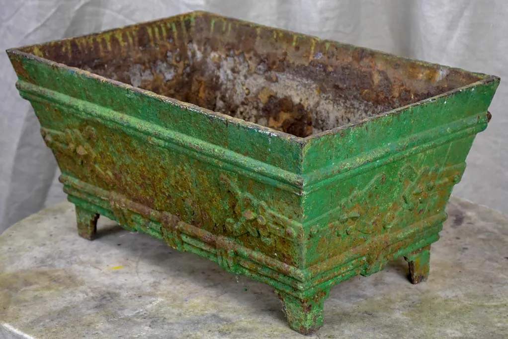 Antique French cast iron garden planter