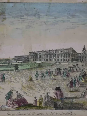 Antique French etching of The Palace of Versailles 15” x 19”