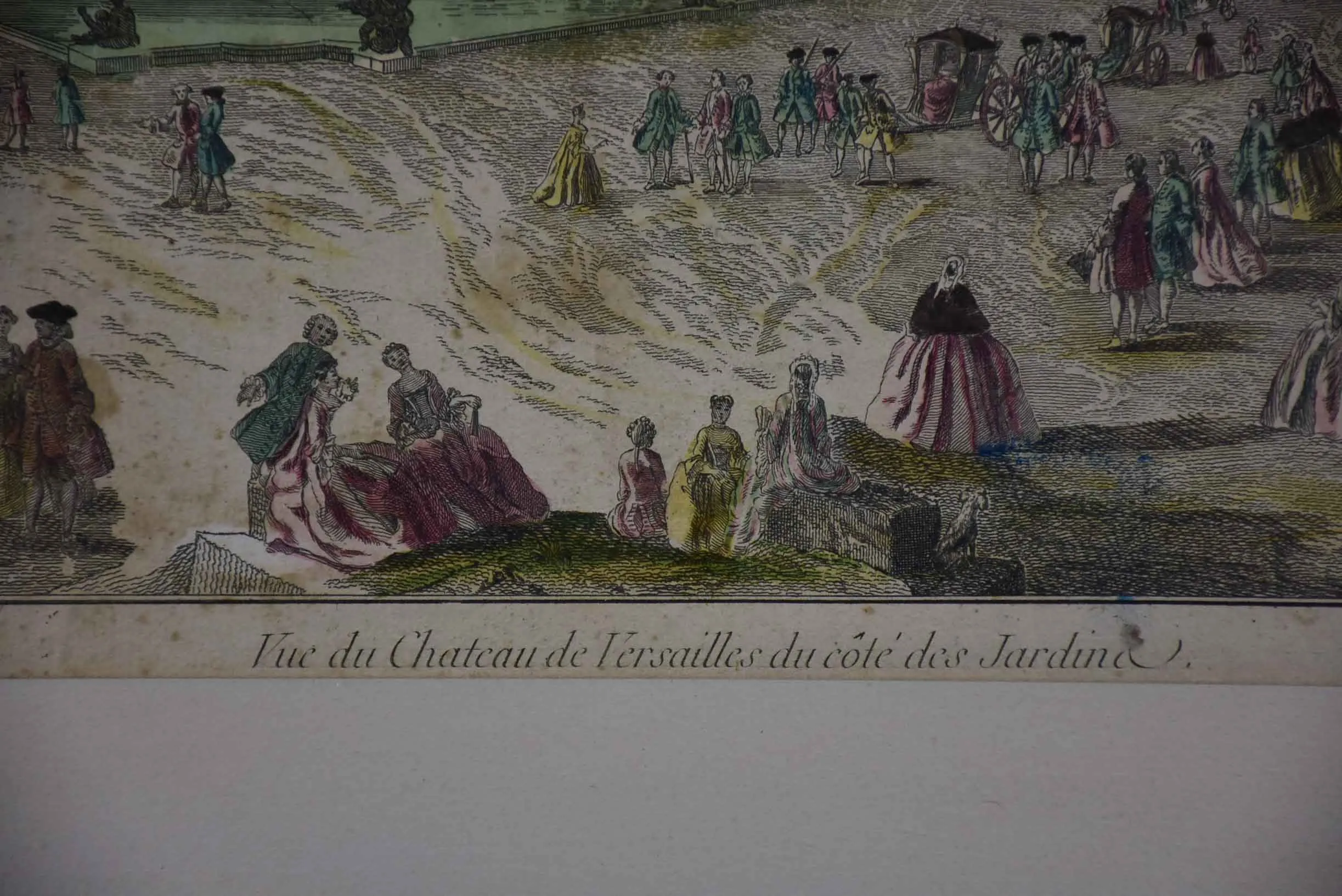 Antique French etching of The Palace of Versailles 15” x 19”