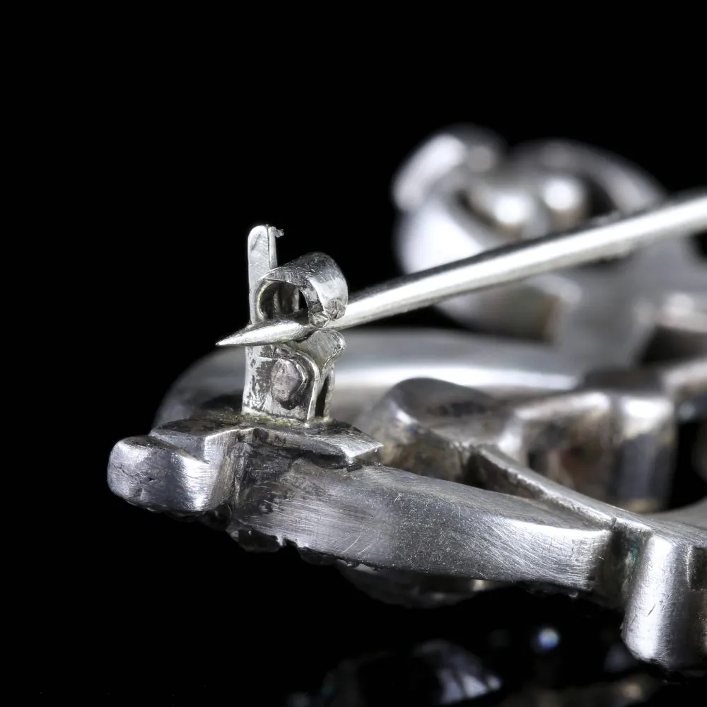 Antique Georgian Silver Paste Brooch