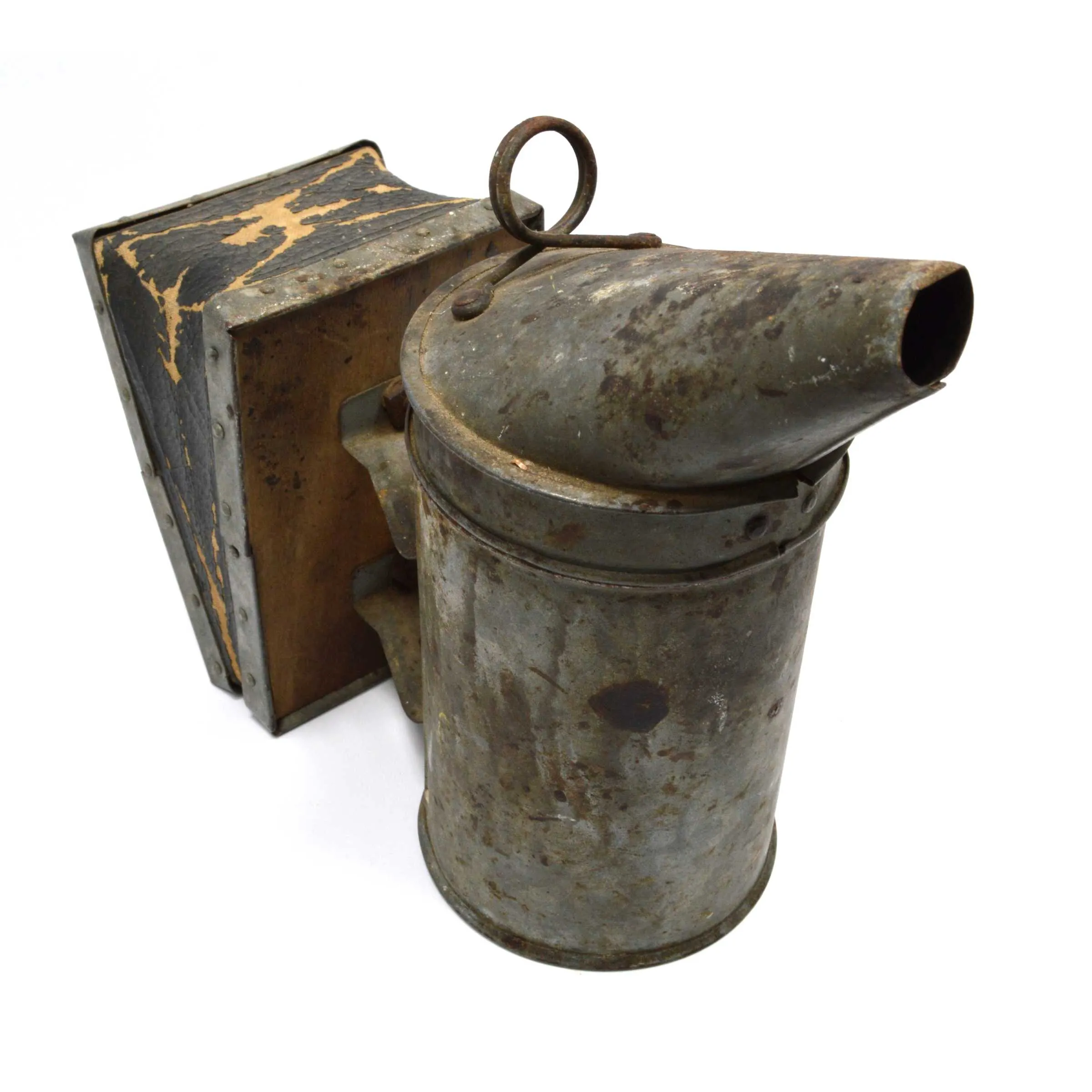 Antique INSECTICIDE BUG SPRAYER Primitive METAL-STEEL w/ BELLOWS Superb Patina!!
