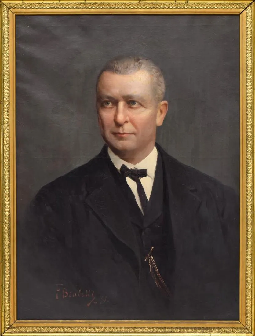 Antique Portrait, Ferdinando Biaetti, Italian Painting, 19th Century ( 1800s )!!