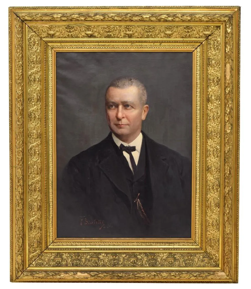 Antique Portrait, Ferdinando Biaetti, Italian Painting, 19th Century ( 1800s )!!
