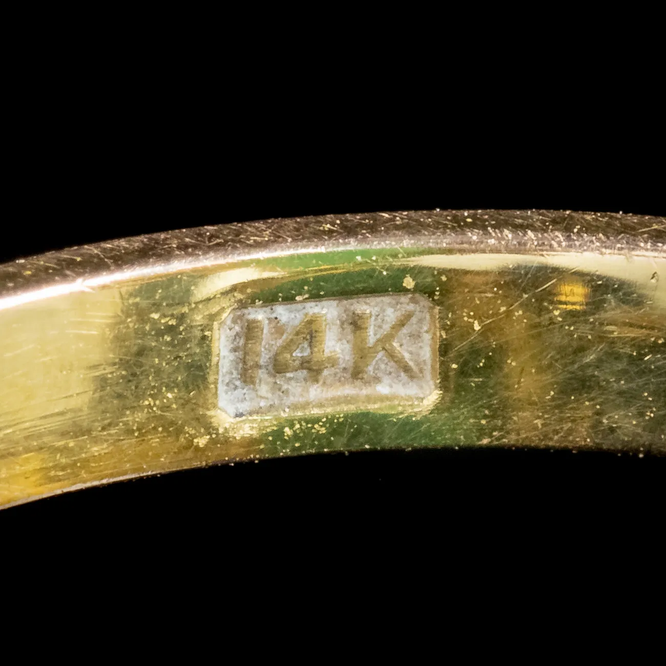 Art Deco Jade Ring 14ct Gold Circa 1930