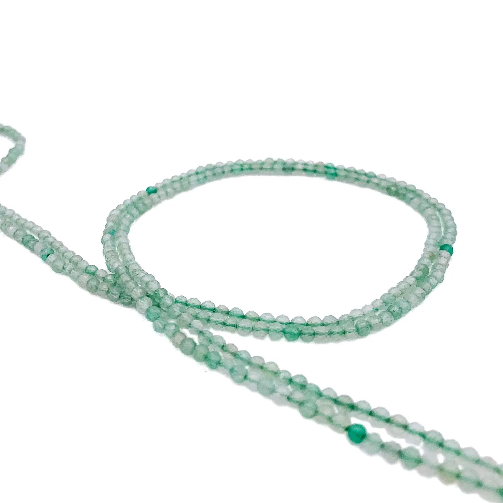 Aventurine Green 2.5mm Faceted Rounds Bead Strand