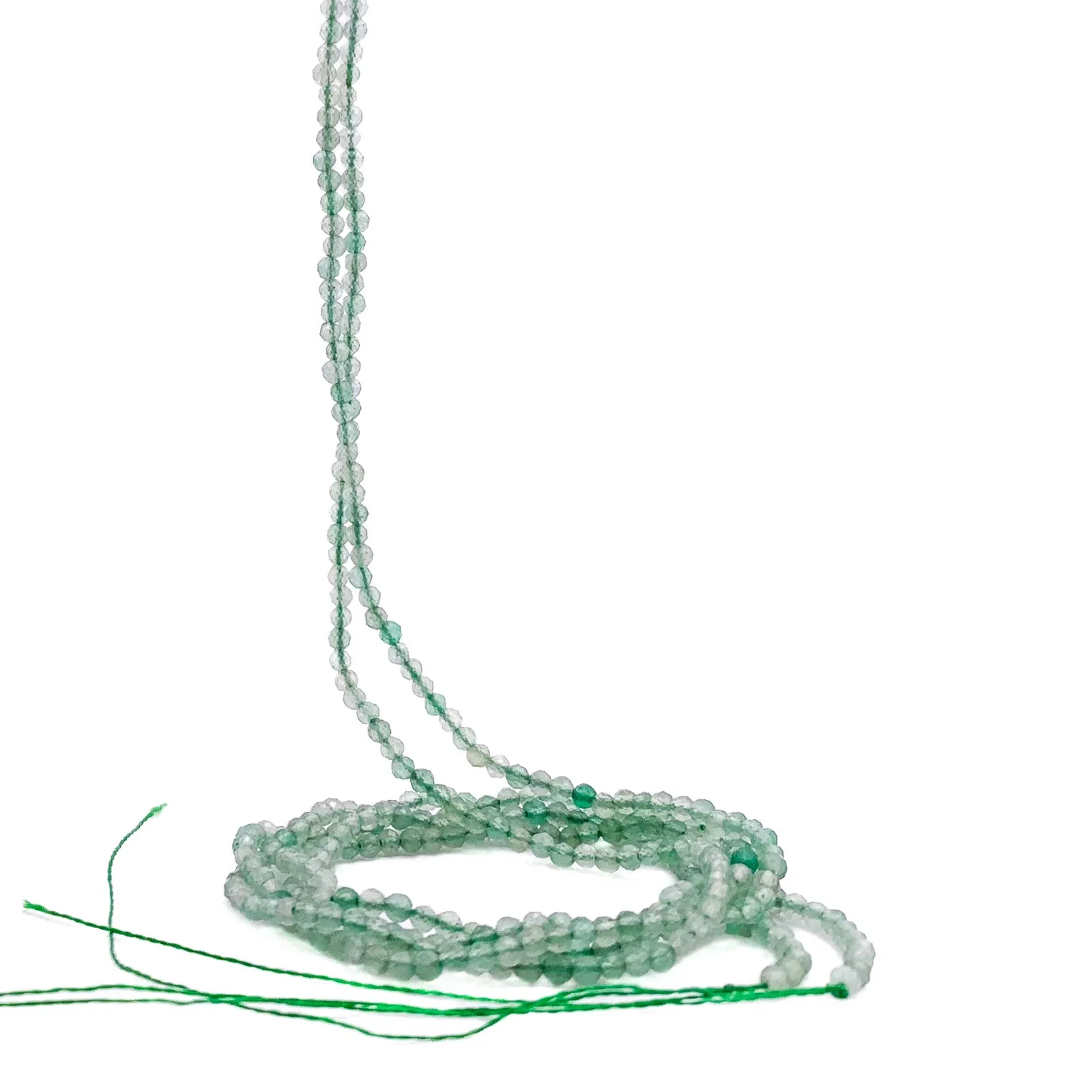 Aventurine Green 2.5mm Faceted Rounds Bead Strand