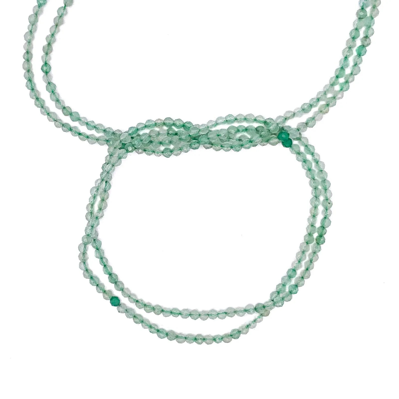 Aventurine Green 2.5mm Faceted Rounds Bead Strand