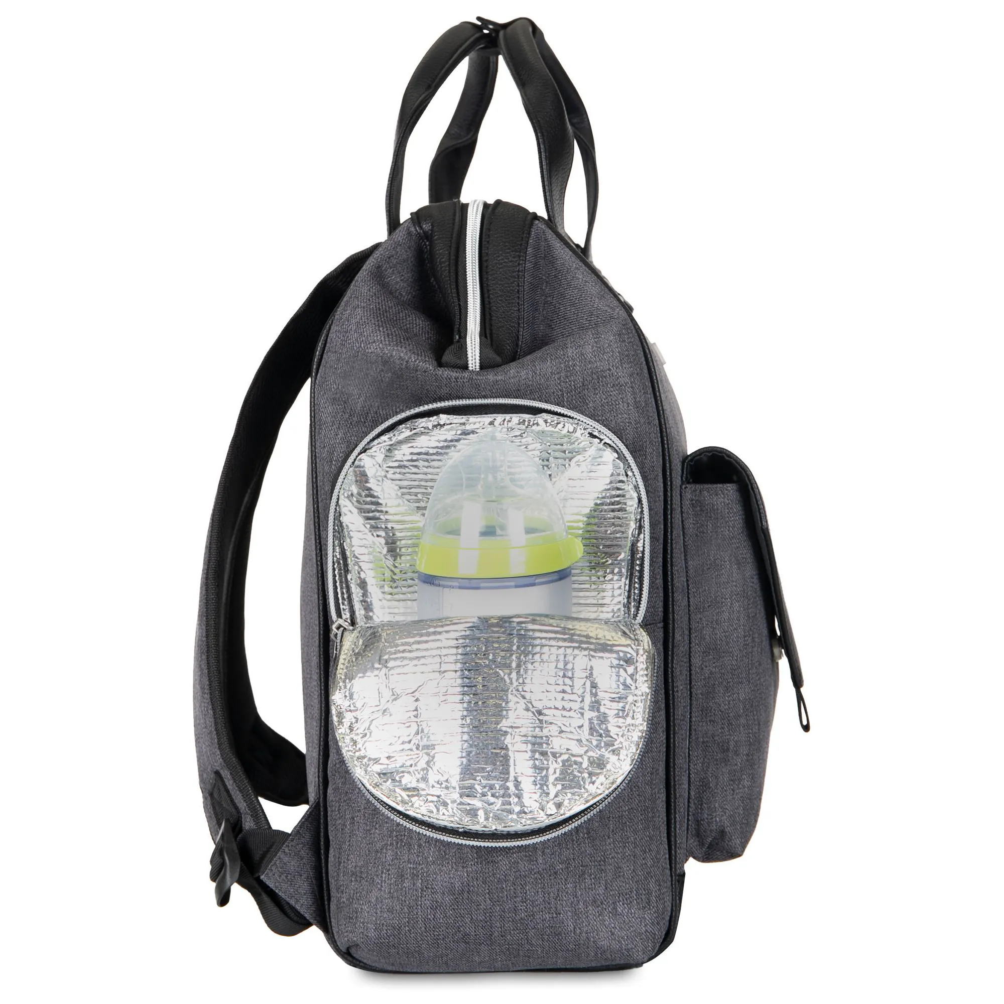 Baby Brezza Lucia Caddy Tray Diaper Bag - Graphite