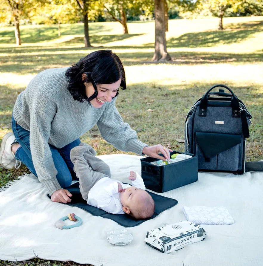 Baby Brezza Lucia Caddy Tray Diaper Bag - Graphite