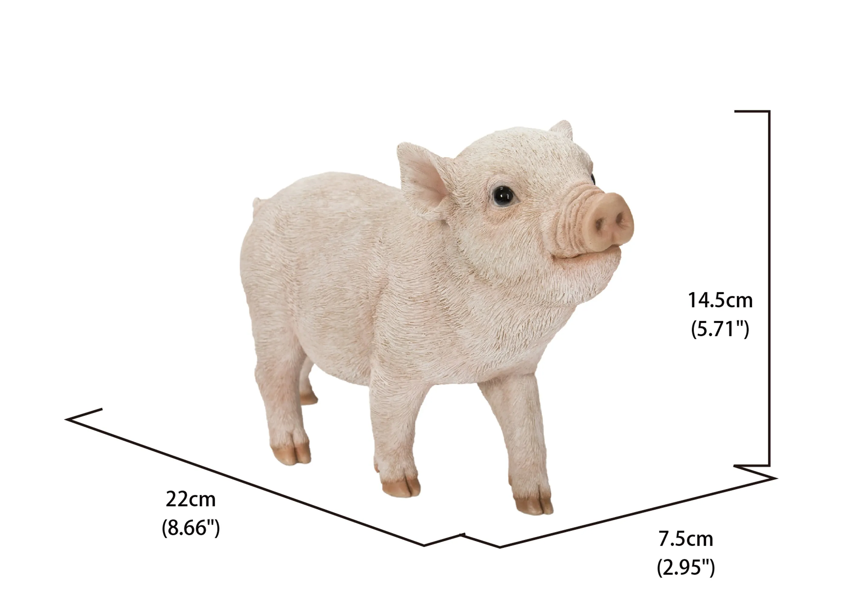 Baby Pig Standing - Pink