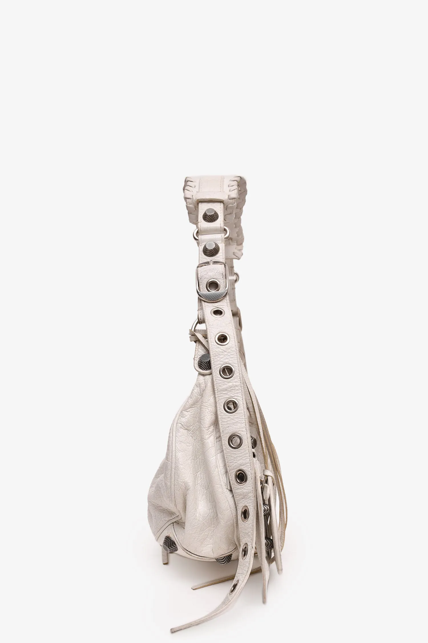 Balenciaga White Leather Le Cagole Small 2022 Shoulder Bag