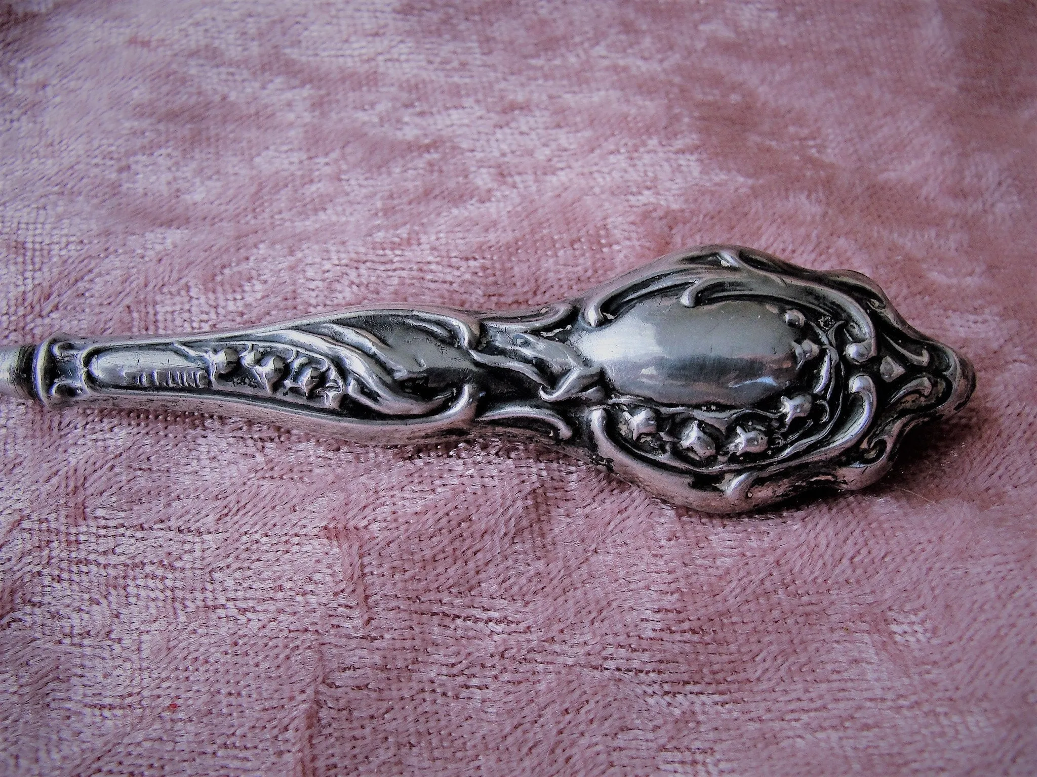 BEAUTIFUL Victorian Sterling Silver Needlework Tool,Silver Awl,Punch,Ornate Silver Stiletto,Sterling Silver Sewing Tool,Art Nouveau Silver