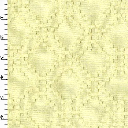 Beige Cotton Diamond Pixel Jacquard Home Decorating Fabric