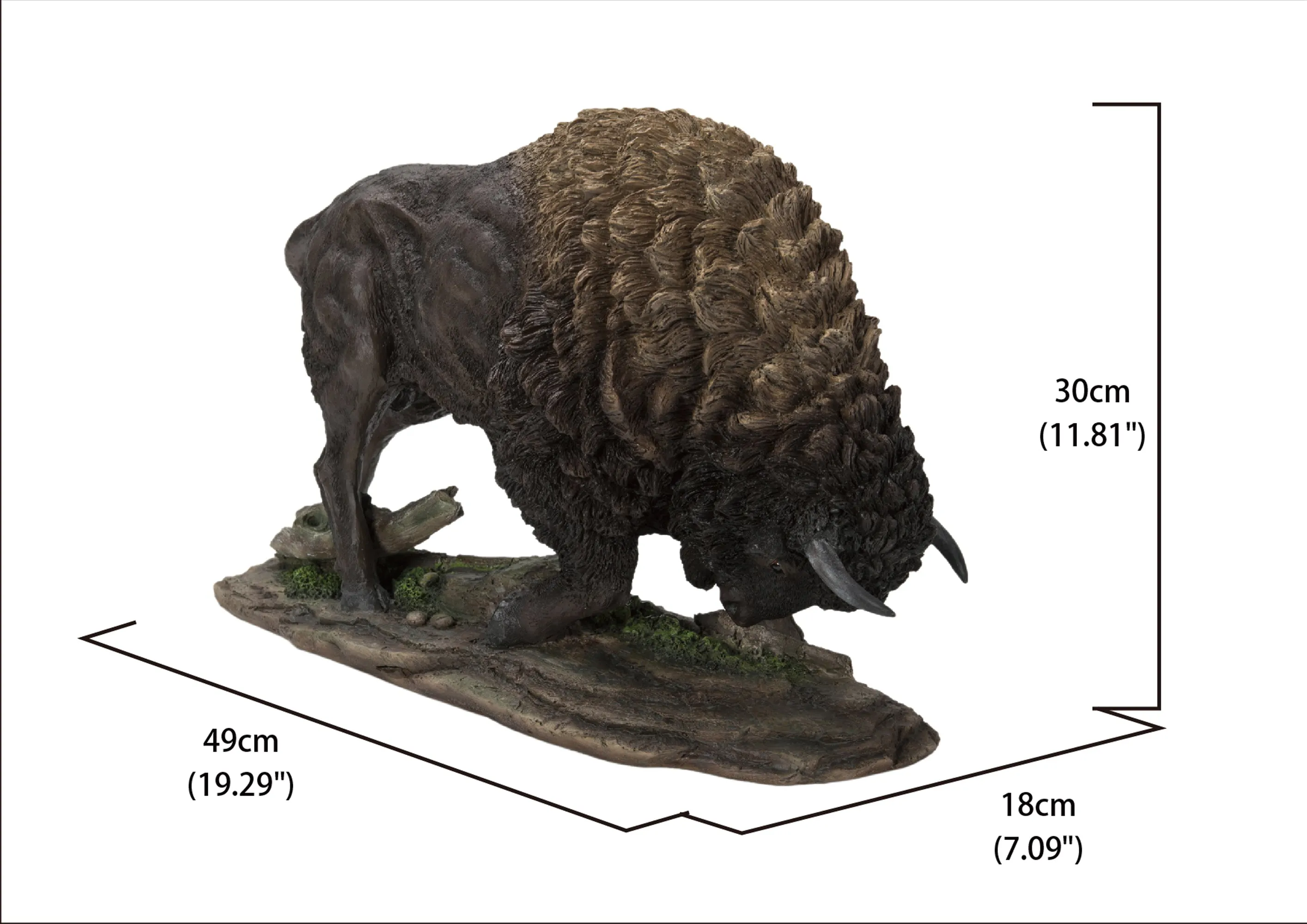 Bison Head Down - Large