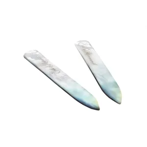 Black Mother of Pearl Collar Stays