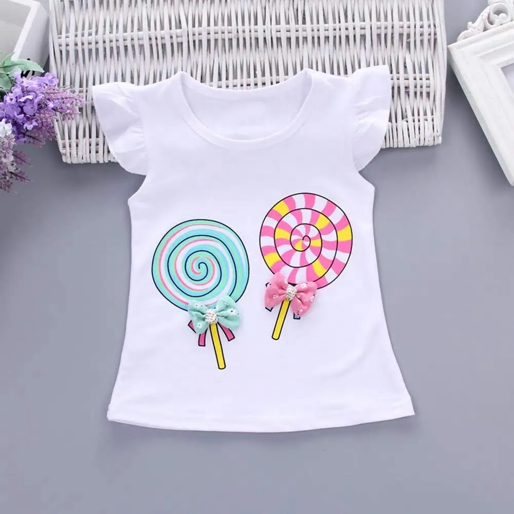 Bold N Elegant - Be Bold Inside & Elegant Outside Baby Girl's Clothes Cute Candy Bow Ruffle Top and Shorts Set (White, 6-12 Months)