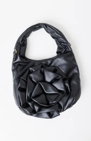 Born To Bloom Handle Bag, BLACK