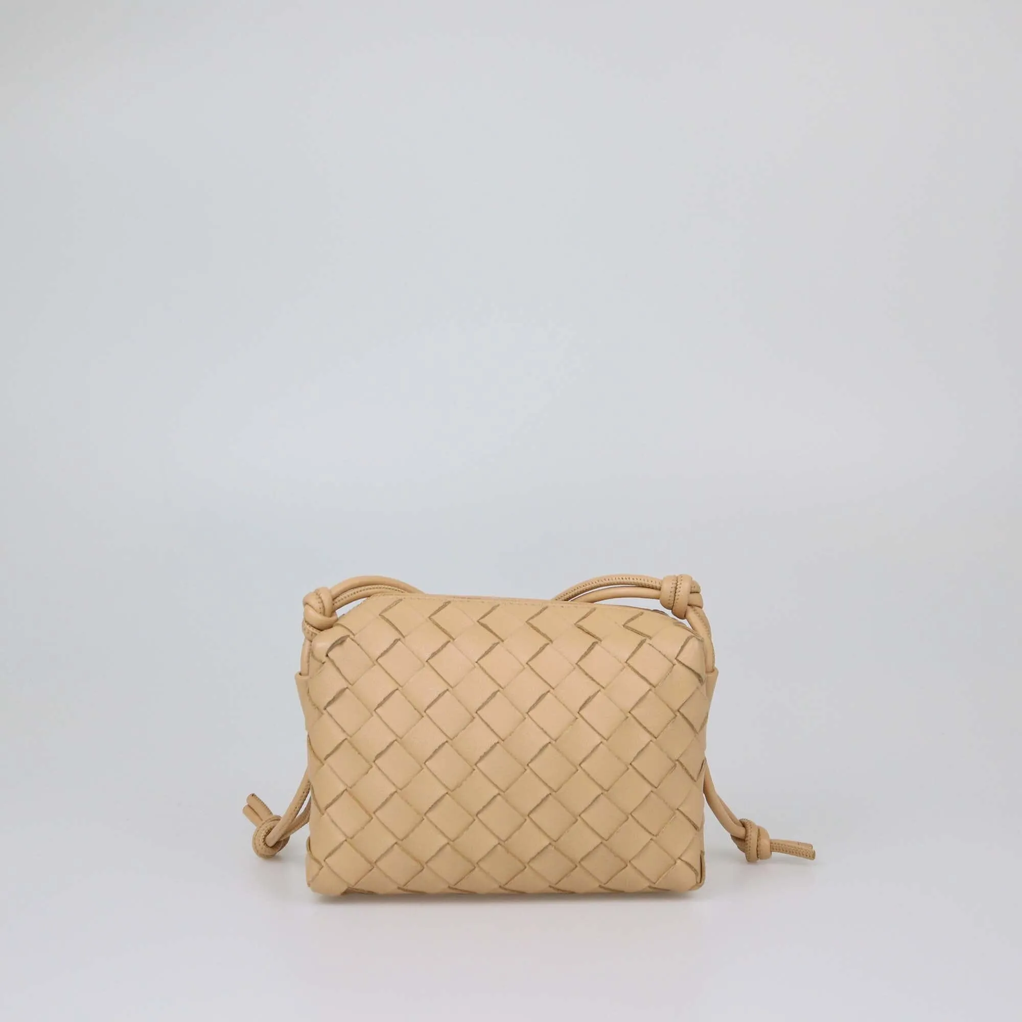 Bottega Veneta Beige Intrecciato Mini Loop Camera Bag