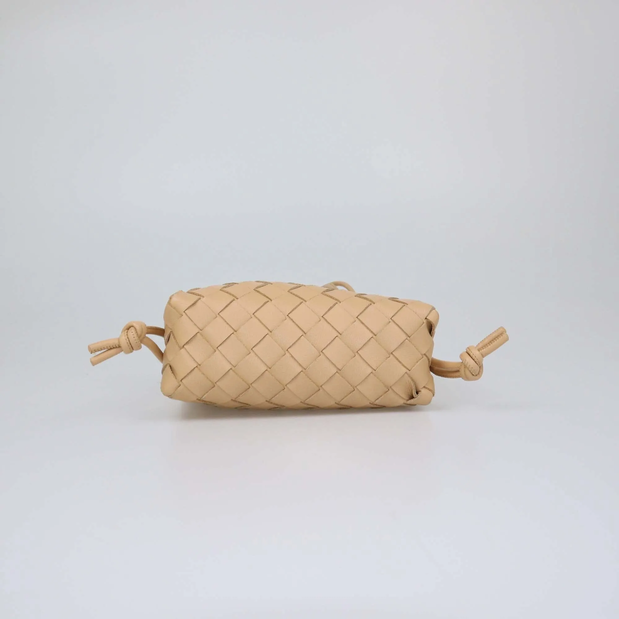 Bottega Veneta Beige Intrecciato Mini Loop Camera Bag