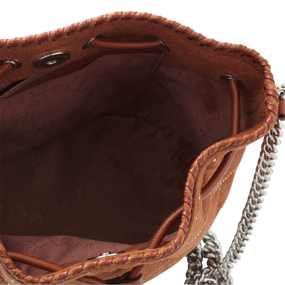 Brandy Falabella Studded Quilted Bucket Bag
