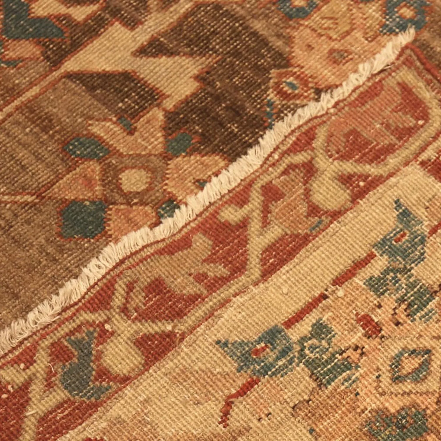 Brown Antique Wool Persian Rug - 9'4" x 13'9"