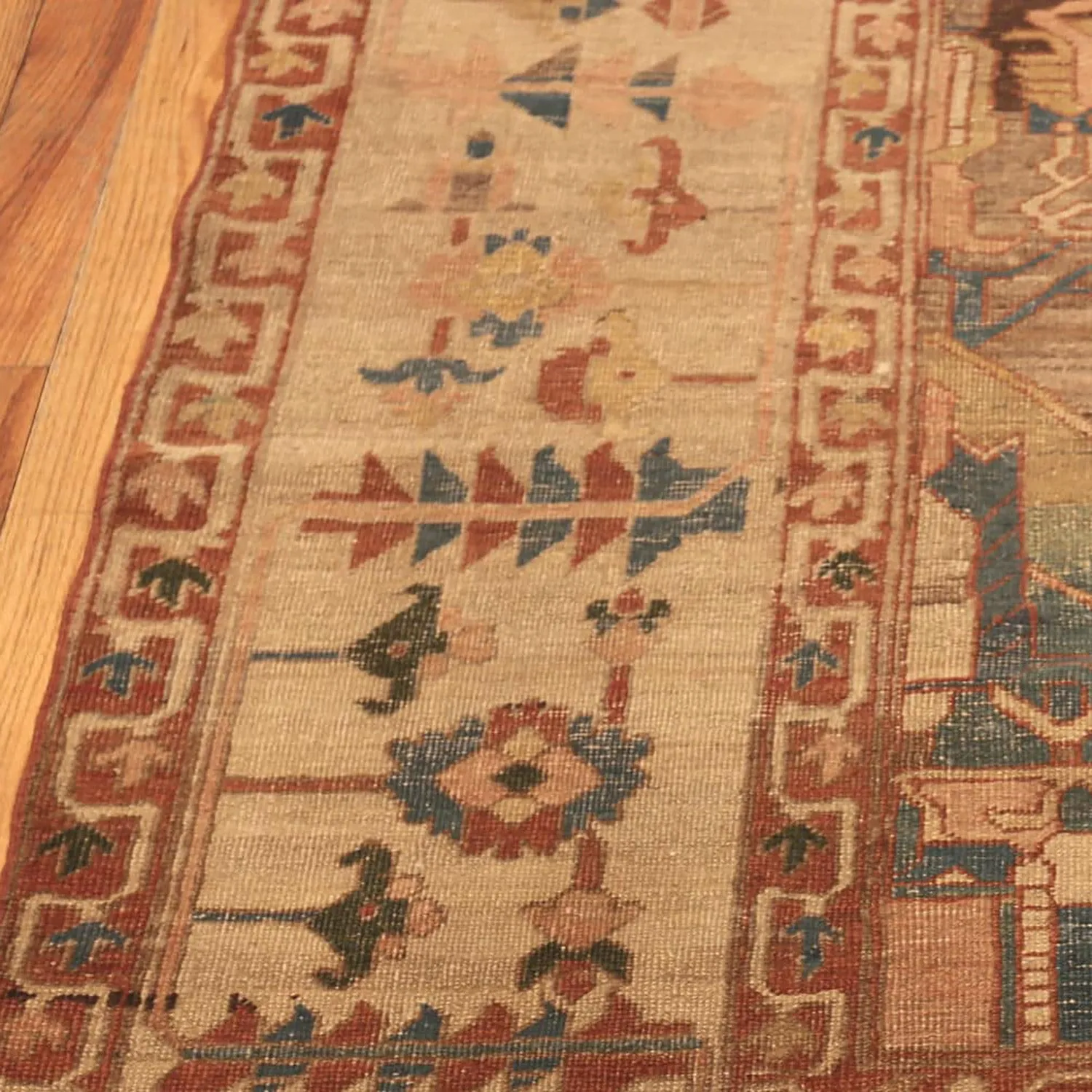 Brown Antique Wool Persian Rug - 9'4" x 13'9"