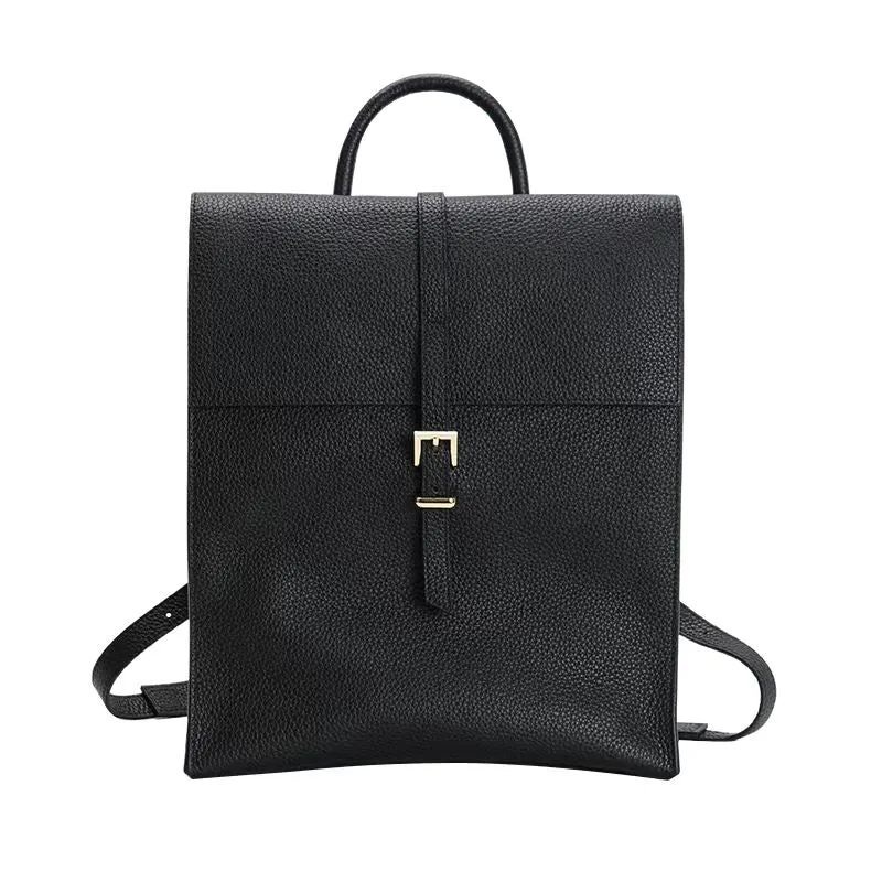 Brown Simple Satchel Backpack Travel Bag Purse for Women