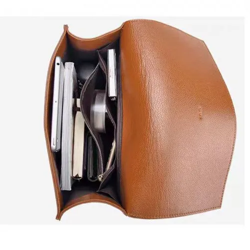 Brown Simple Satchel Backpack Travel Bag Purse for Women